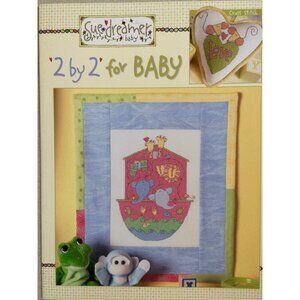 Cross Stitch Leisure Arts 2 BY 2 For Baby Noahs Ark Pattern Book Sue Dreamer